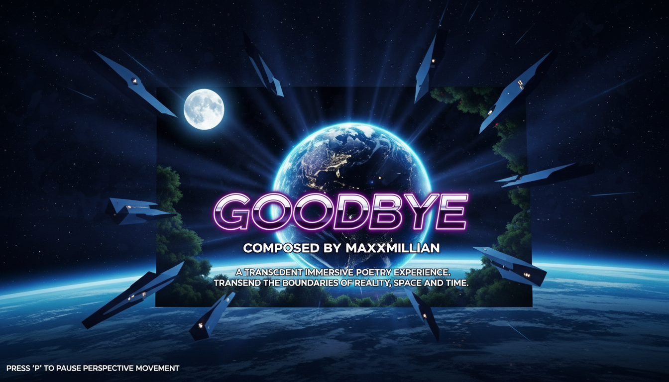 GoodBye — 3D interactive poetry performance